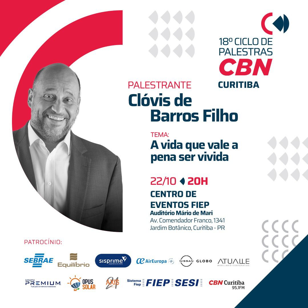 Clóvis de Barros é último palestrante do Ciclo de Palestras CBN de 2024