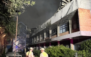 PUCPR inicia retirada de escombros do Bloco Azul e prevê reconstrução a partir de setembro